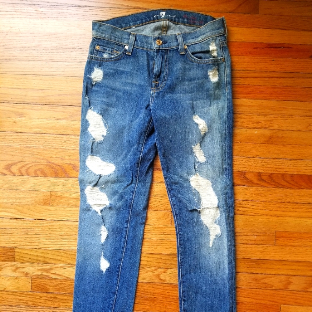 7 for all Mankind distressed jeans